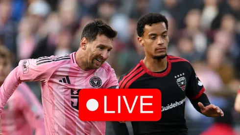 Lionel Messi #10 of Inter Miami CF and Brandon Servania #23 of D.C. United.