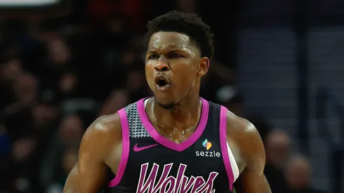 Anthony Edwards #5 of the Minnesota Timberwolves.