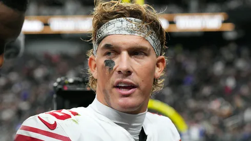 Jaxson Dart #6 of the New York Giants.