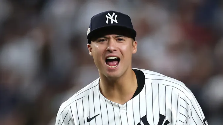 Anthony Volpe of the New York Yankees in action