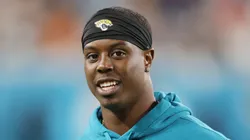 Travis Etienne Jr. at EverBank Stadium in Jacksonville, Florida.