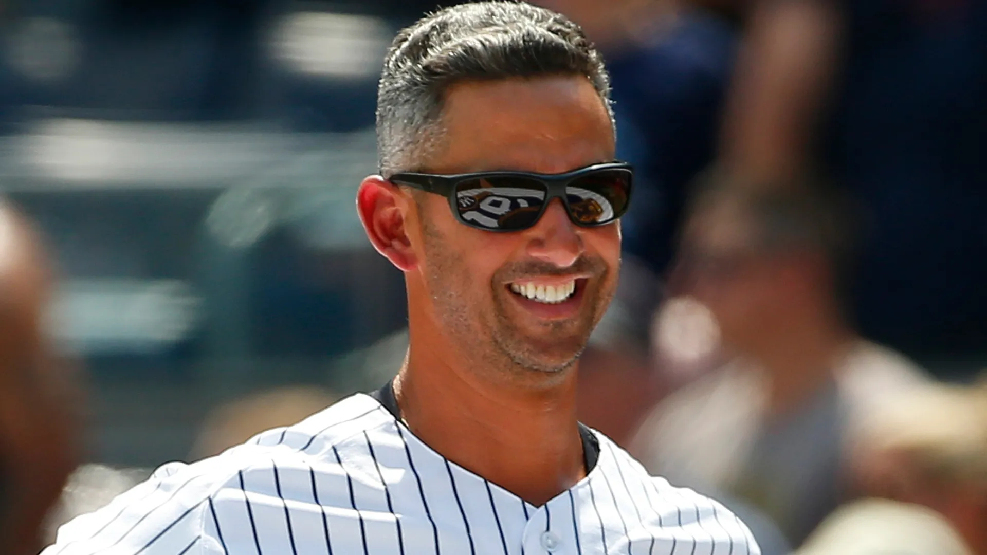 Jorge Posada smiling