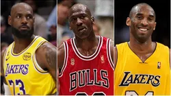 LeBron James, Michael Jordan and Kobe Bryant.