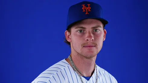 Carson Benge #93 of the New York Mets poses for a photo.
