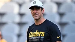 Aaron Rodgers #8 of the Pittsburgh Steelers.