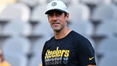 Aaron Rodgers #8 of the Pittsburgh Steelers.