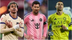 Lamine Yamal, Lionel Messi and Cristiano Ronaldo.