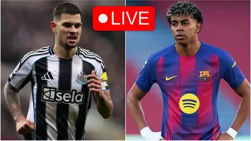 Bruno Guimaraes of Newcastle and Lamine Yamal of Barcelona.