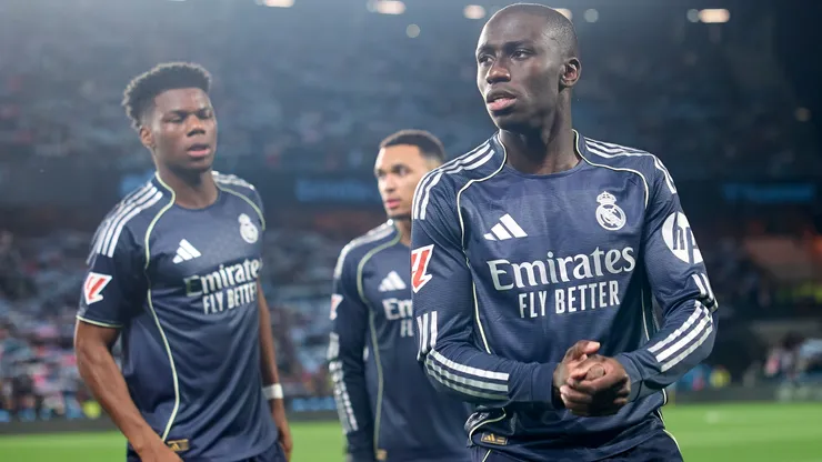 Ferland Mendy of Real Madrid looks on prior to the LaLiga EA Sports match on March 06, 2026.