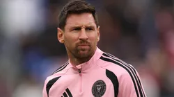 Lionel Messi #10 of Inter Miami CF looks on during warm ups before a MLS match.