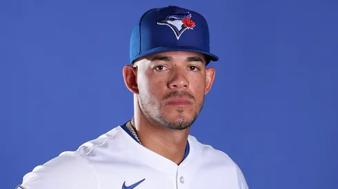 Jose Berríos #17 of the Toronto Blue Jays poses for a portrait.