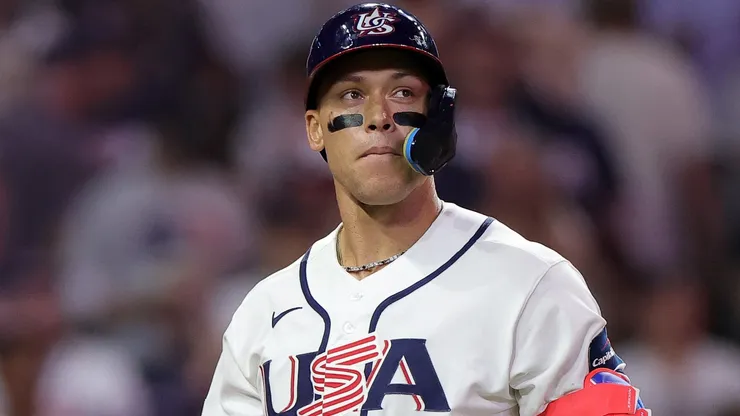 Aaron Judge #99 of Team United States walks against Team Italy.