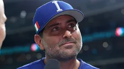 Manager Francisco Cervelli #29 of Team Italy is interviewed.