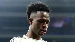 Vinicius Junior at Estadio Santiago Bernabeu in Madrid, Spain.