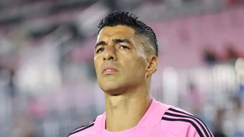 Luis Suarez before an Inter Miami game.
