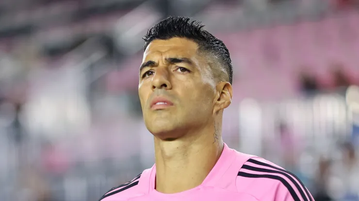 Luis Suarez before an Inter Miami game.