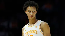 Nate Ament #10 of the Tennessee Volunteers looks on during the second half of a game in 2025.