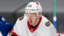 Evgenii Dadonov at Rogers Arena in Vancouver, Canada.