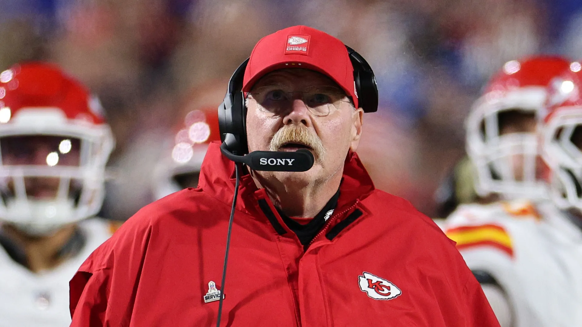 Andy Reid looking up