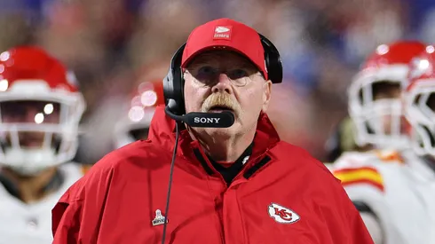Andy Reid at Highmark Stadium in Orchard Park, New York.