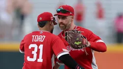 Abraham Toro and Matt Davidson of Team Canada