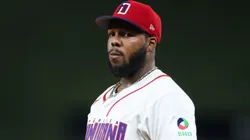 Vladimir Guerrero Jr. #27 of Team Dominican Republic.