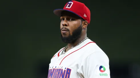 Vladimir Guerrero Jr. #27 of Team Dominican Republic.