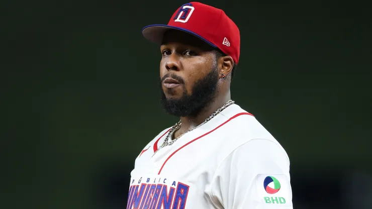 Vladimir Guerrero Jr. #27 of Team Dominican Republic.