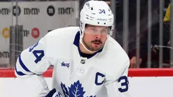 Auston Matthews #34 of the Toronto Maple Leafs skates.