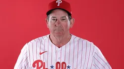 Manager Rob Thomson #49 of the Philadelphia Phillies poses for a portrait during photo day.