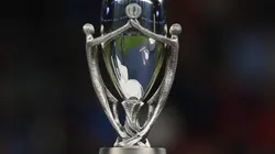 A detailed view of the Finalissima trophy.