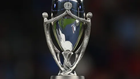A detailed view of the Finalissima trophy.