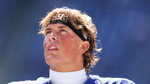 Jaxson Dart quarterback of the New York Giants