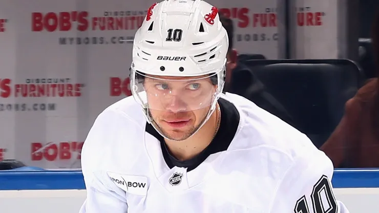 Artemi Panarin at UBS Arena in Elmont, New York.