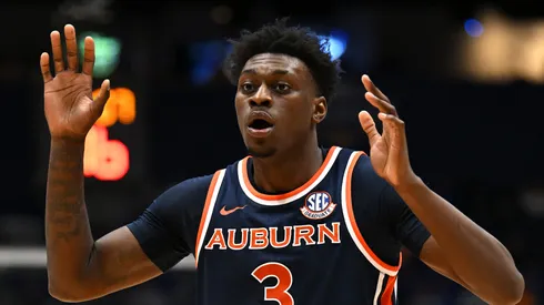 Keshawn Murphy of the Auburn Tigers at Bridgestone Arena in Nashville, Tennessee.