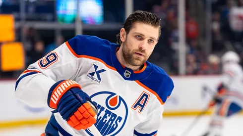 Leon Draisaitl at Canada Life Centre in Winnipeg