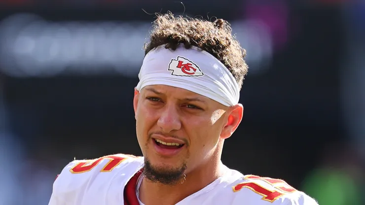 Patrick Mahomes before a game with the Chiefs.