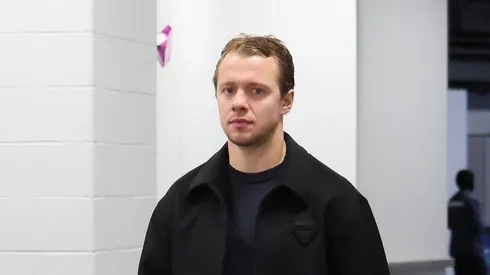 Artemi Panarin at UBS Arena in Elmont, New York.