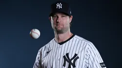 Gerrit Cole #45 of the New York Yankees poses for a photo.