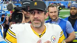 Aaron Rodgers #8 of the Pittsburgh Steelers.