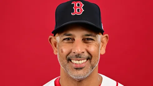Manager Alex Cora #13 of the Boston Red Sox poses for a picture.