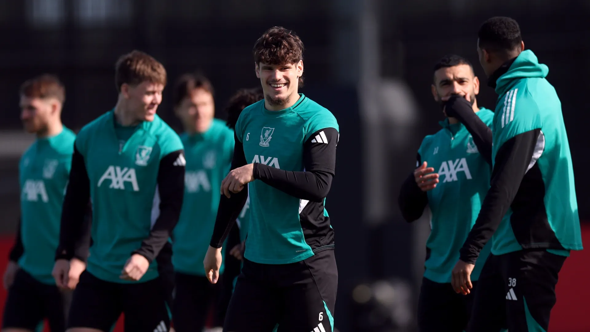 Milos Kerkez of Liverpool looks on during a training session on March 17, 2026 (Source: Jan Kruger/Getty Images)