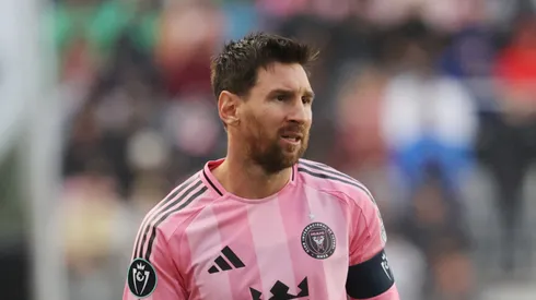Lionel Messi at Chase Stadium in Fort Lauderdale, Florida.