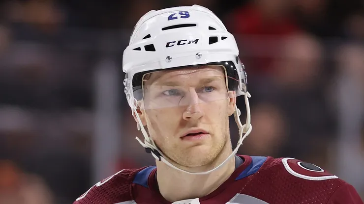 Nathan MacKinnon #29 of the Colorado Avalanche