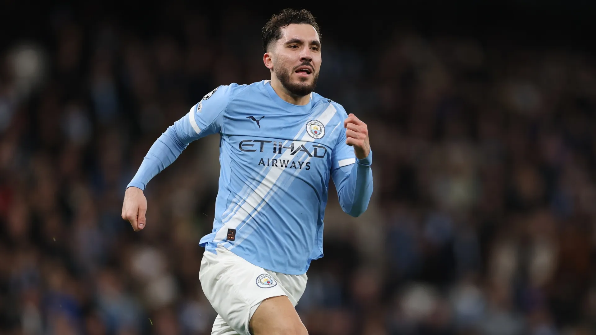 Rayan Cherki of Manchester City in action during the 2026 UEFA Champions League (Source: Michael Regan/Getty Images)