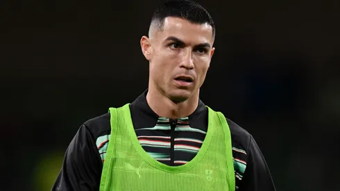 Cristiano Ronaldo of Portugal warms up prior to the FIFA World Cup 2026 qualifier match.