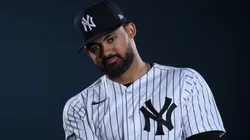 Jasson Dominguez #24 of the New York Yankees poses for a photo.