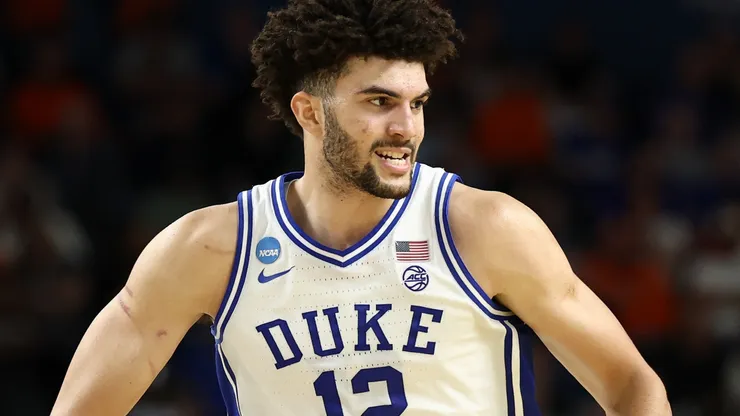 Cameron Boozer #12 of the Duke Blue Devils.