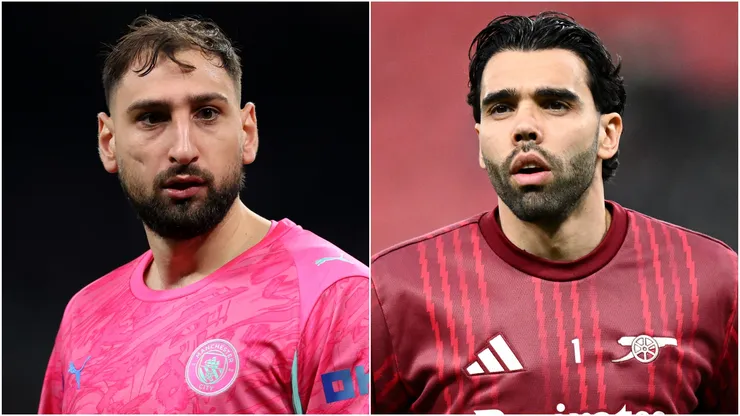 Both Gianluigi Donnarumma (left) and David Raya are on the bench today.