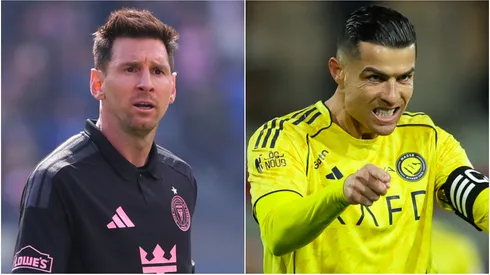 Lionel Messi of Inter Miami and Cristiano Ronaldo of Inter Miami.